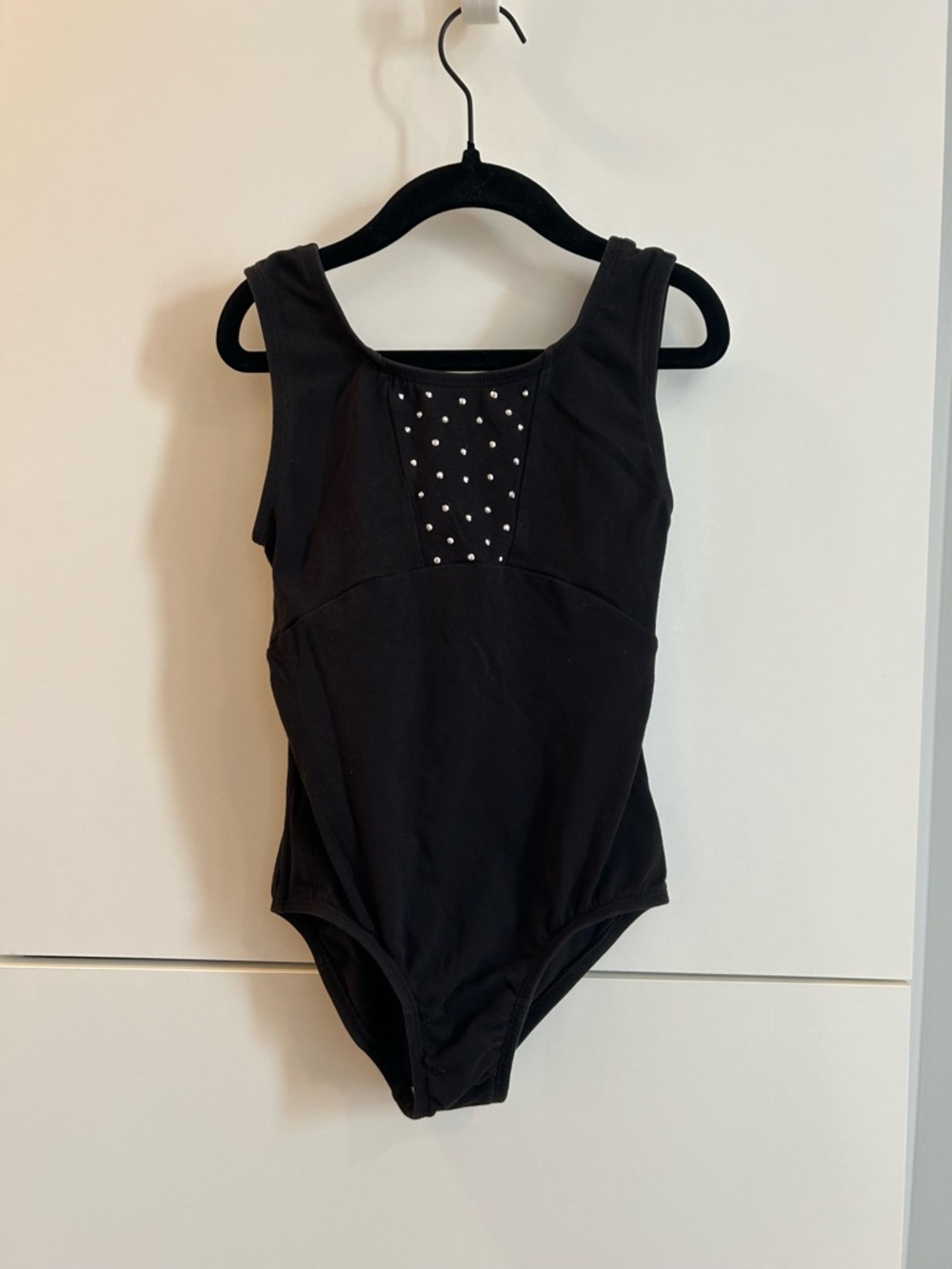 More Than Magic Black Dance Leotard with Crossback Straps and Sequence 7/8